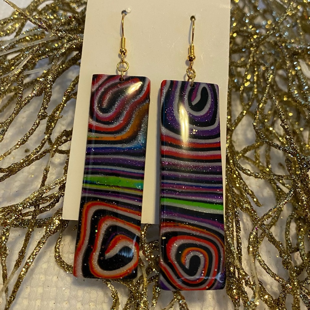 Colorful Swirl Earrings